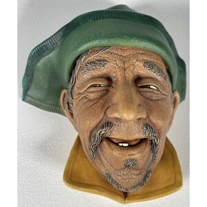 Vintage Bossons Chalkware Head Wall Plaque - "Sardinian" 1961 Congleton England